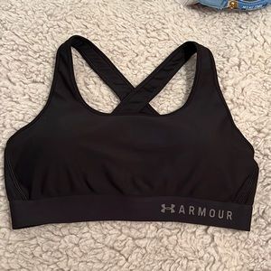 Black under armour sports bra, size XL